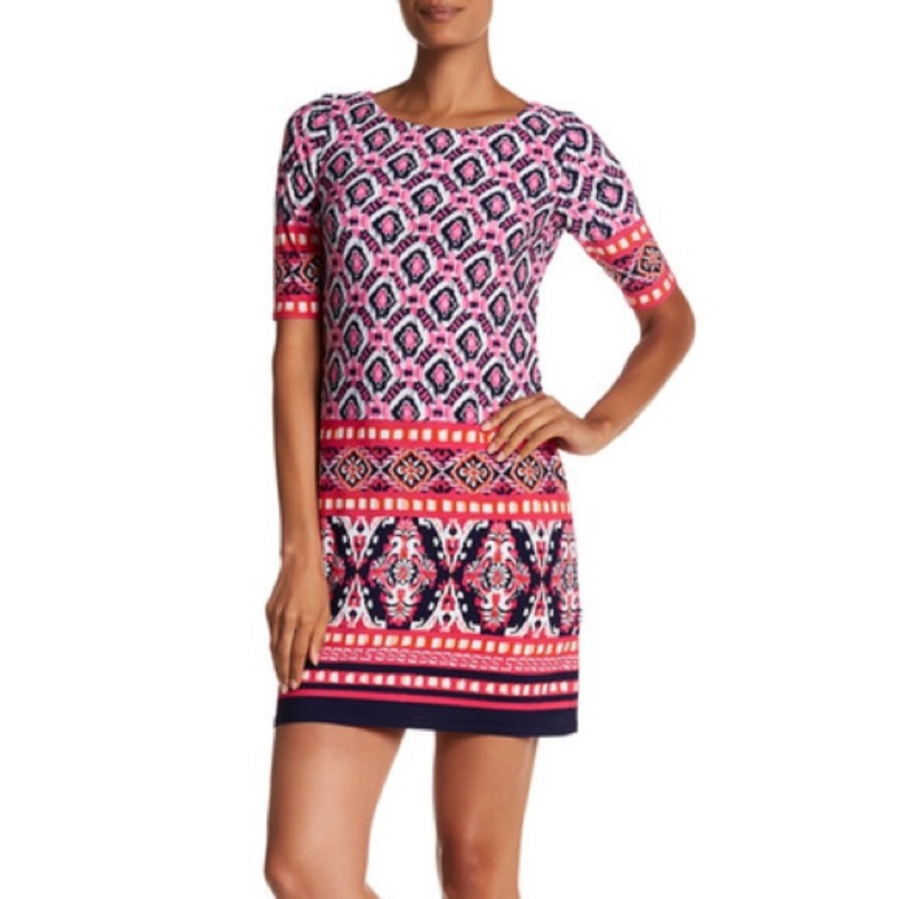 NWT Geo Print Boatneck Dress